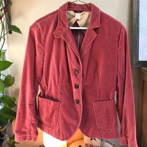 J Crew pink velvet blazer